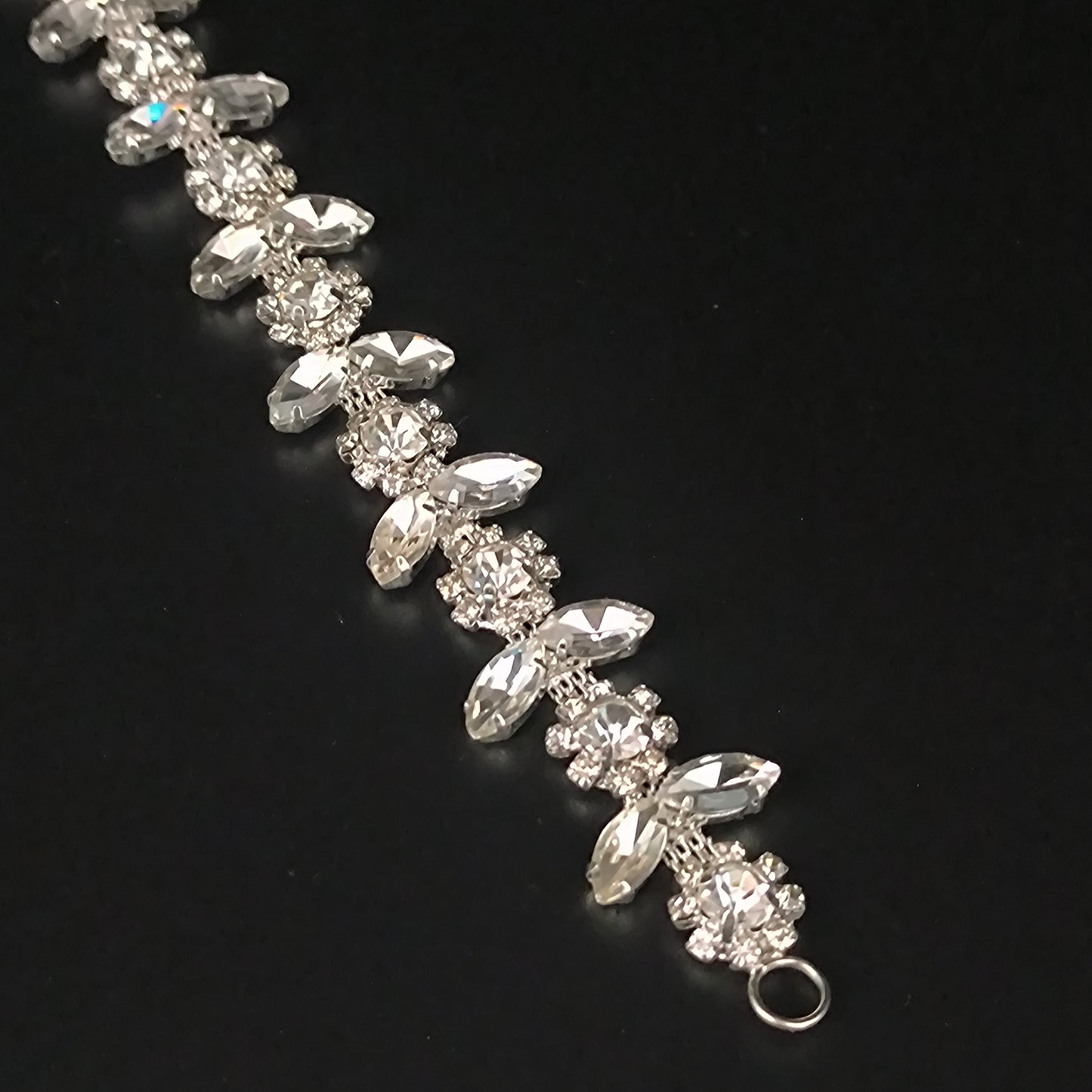 Custom Rhinestone Bun Wrap, Figure Skating Hairpiece, Ballroom Hair Accessory, Crystal Glass Wedding Headdress