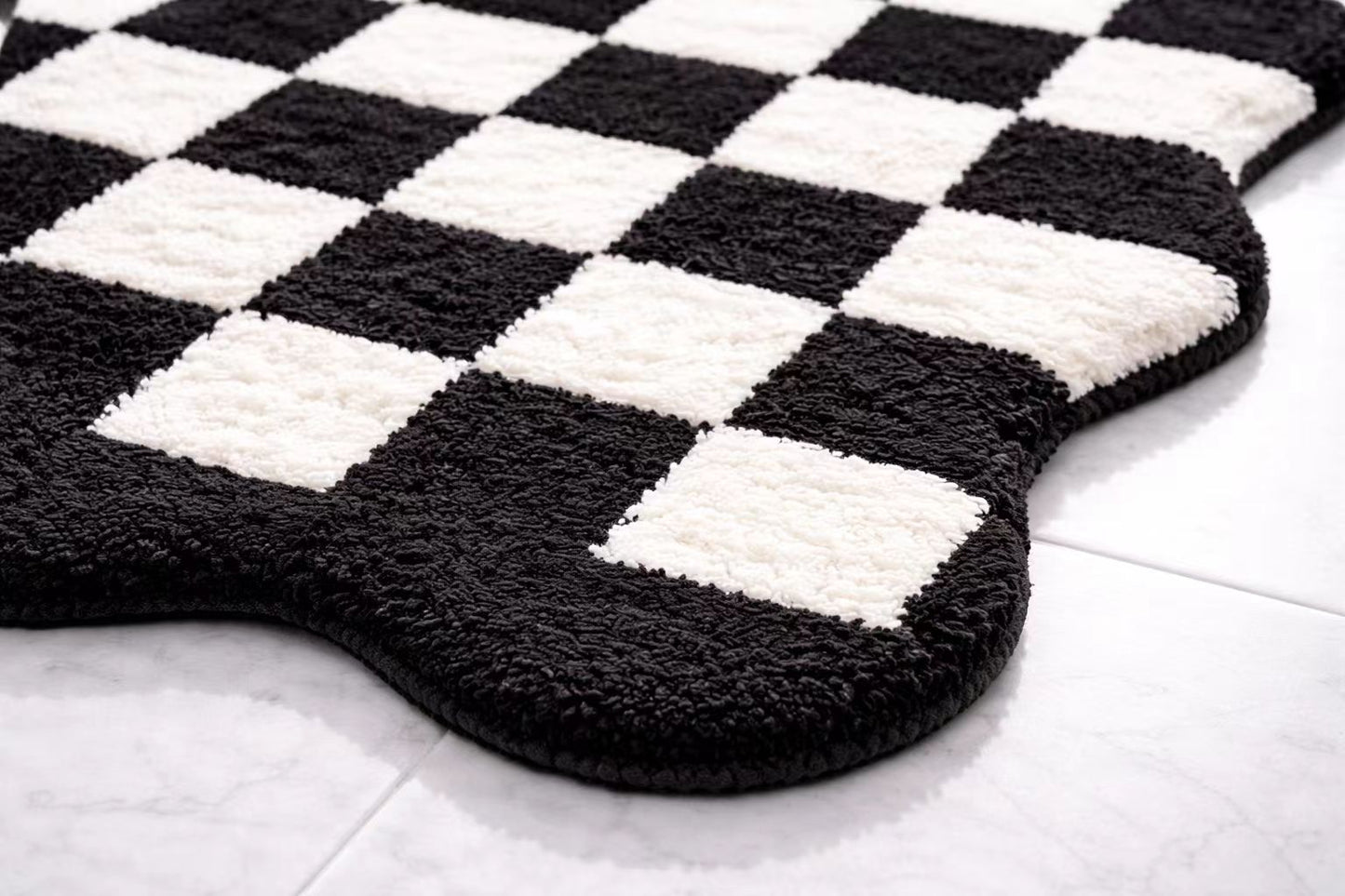 JoySwallow Badematte mit unregelmäßigem Rosenmuster, Rosen-Badezimmerteppich, Blumenteppich, Rosen-Schlafzimmerteppich