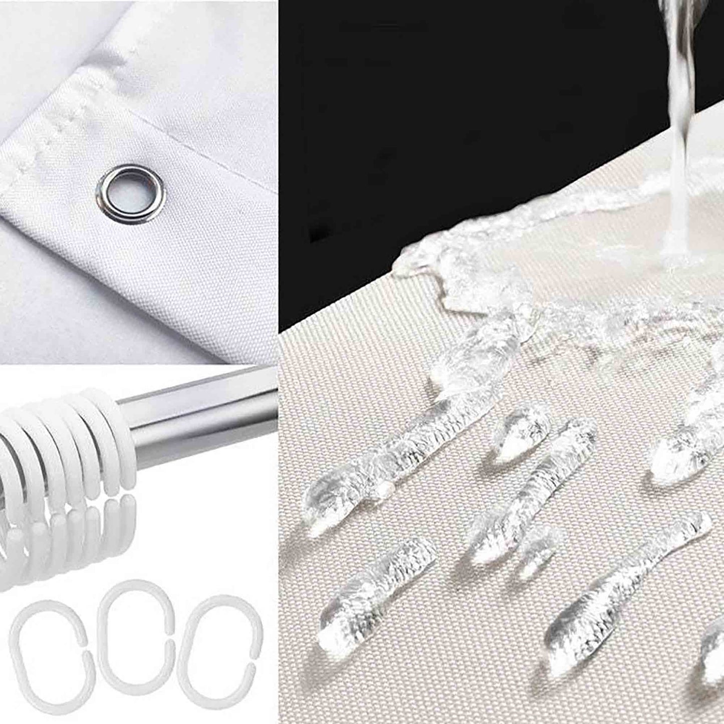 JoySwallow Christmas Ice Skates Snowflakes Shower Curtain, Holiday Waterproof Curtains, Machine Washable Shower Curtains, Figure Skating Heavy Weighted Bath Curtains with hooks