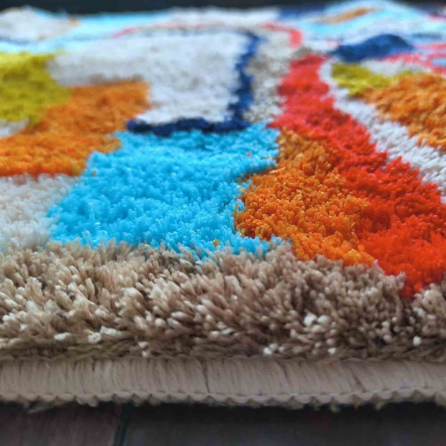 JoySwallow Abstract Daisy and Vase Bathmat Tufted Bathmat, Rug Area Rug Bedroom Rugs