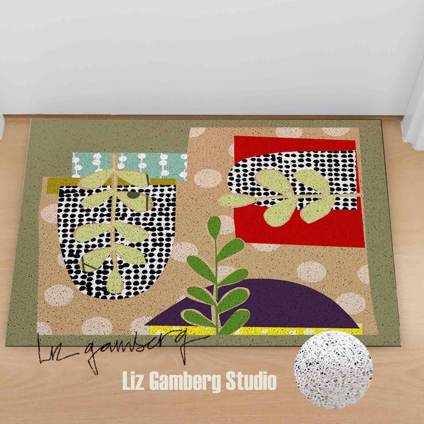 Arches Vines PVC Coil Door Mat by Liz Gamberg Studio from US