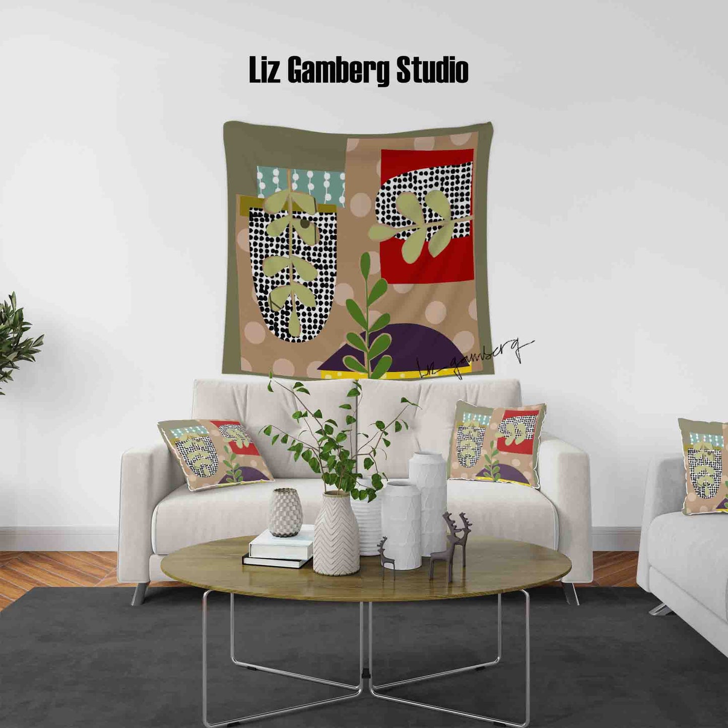 Arches Vines Tapestry by Liz Gamberg Studio from US
