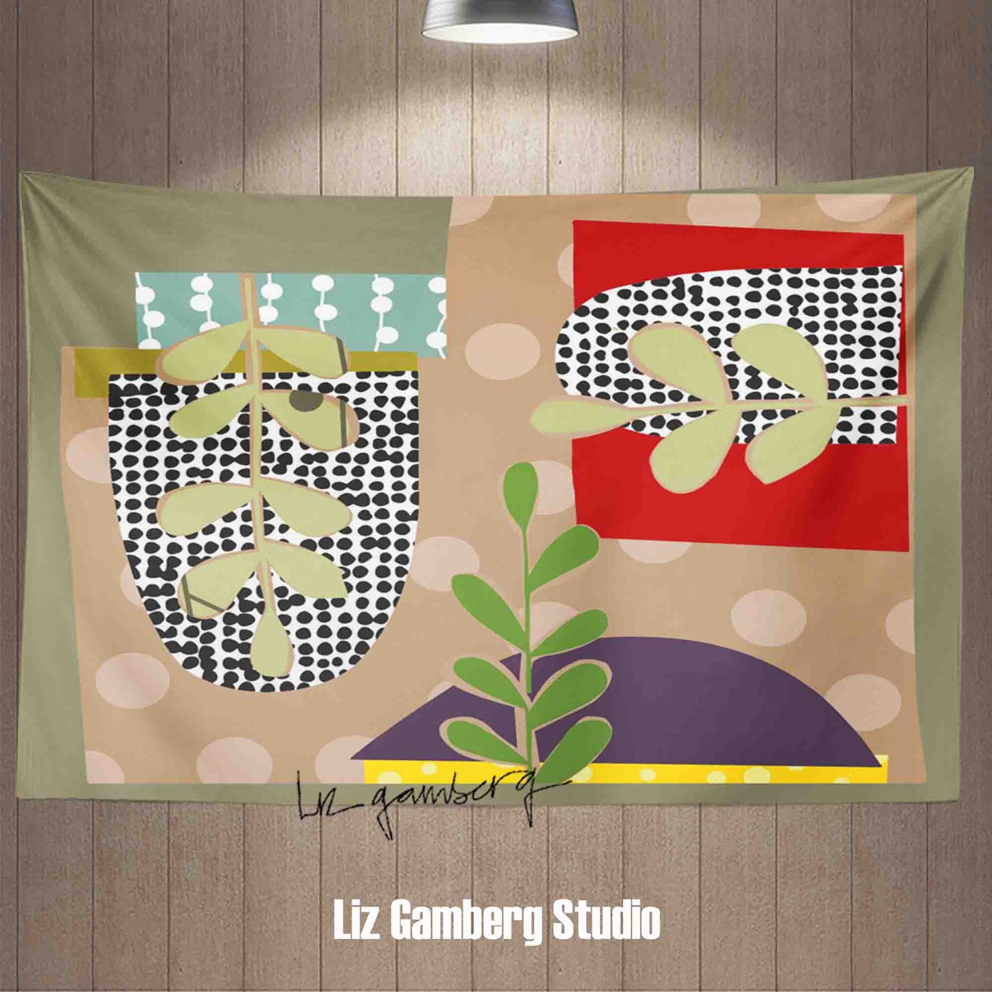 Arches Vines Tapestry by Liz Gamberg Studio from US