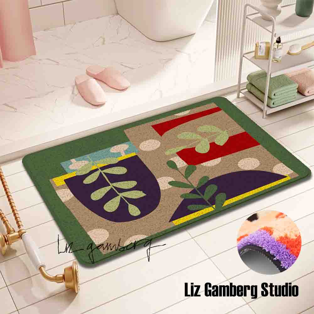 Arches Vines Tufted Bathmat by Liz Gamberg Studio from US
