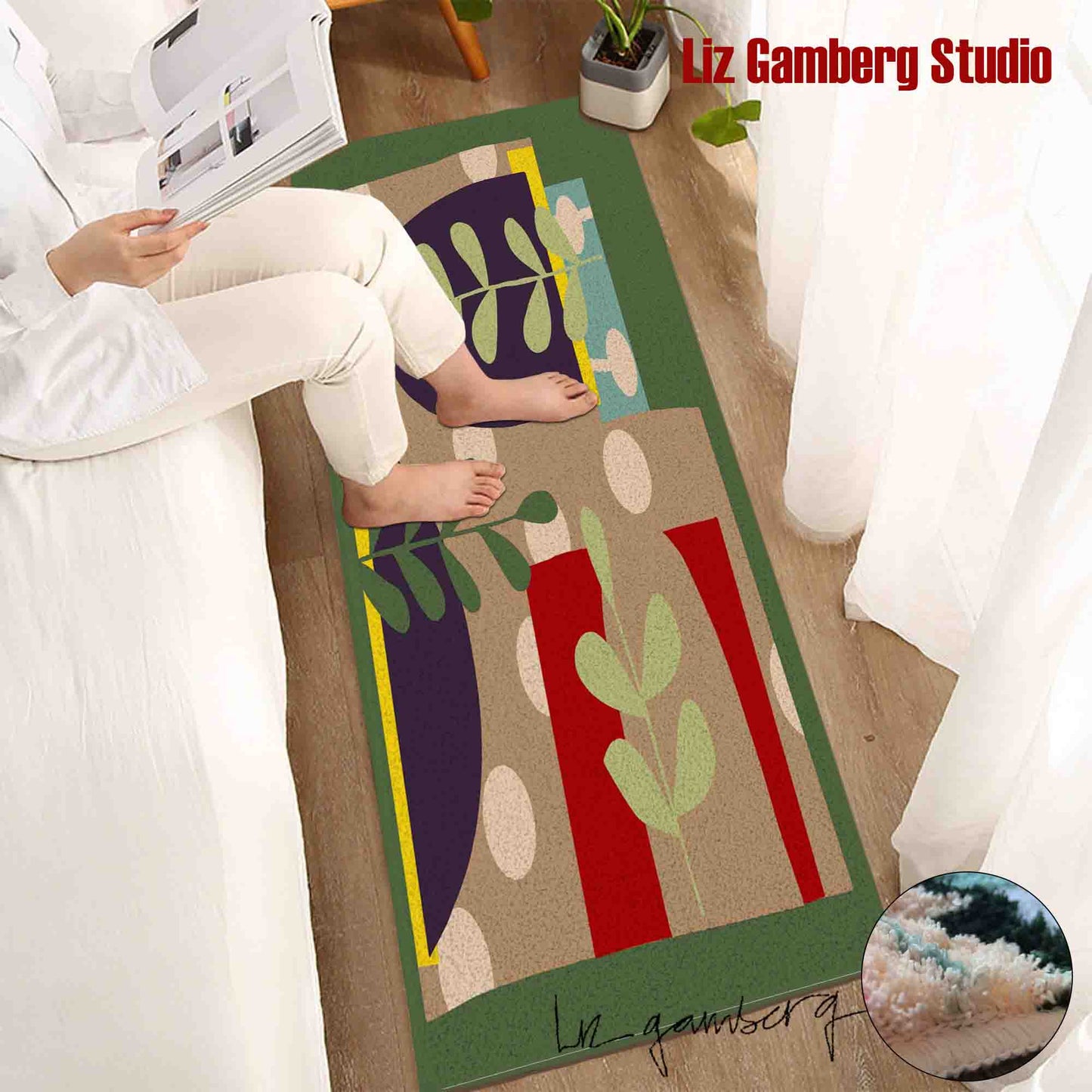Arches Vines Tufted Bathmat by Liz Gamberg Studio from US