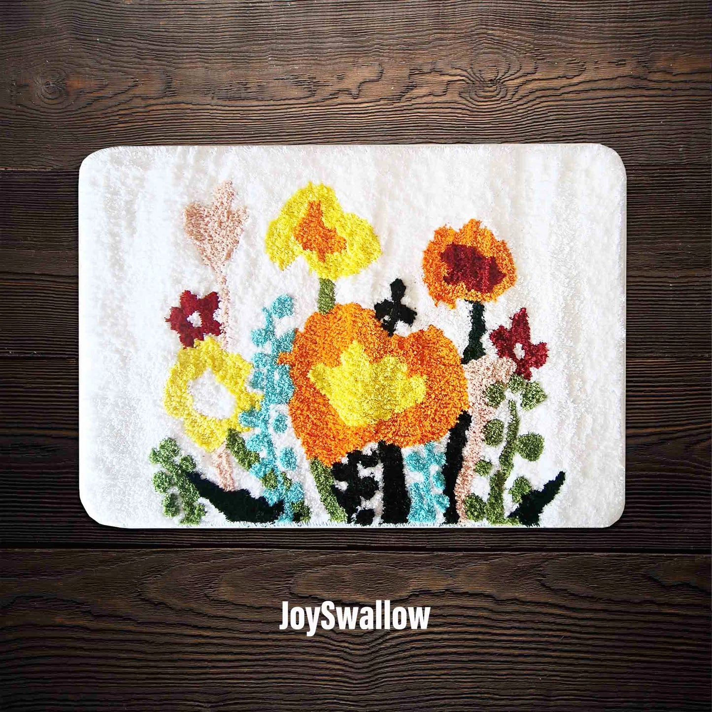 JoySwallow Colorful Flowers Shower Curtain, Leaves Waterproof Curtains, Floral Machine Washable Shower Curtains, flower Heavy Weighted Bath Curtains with hooks