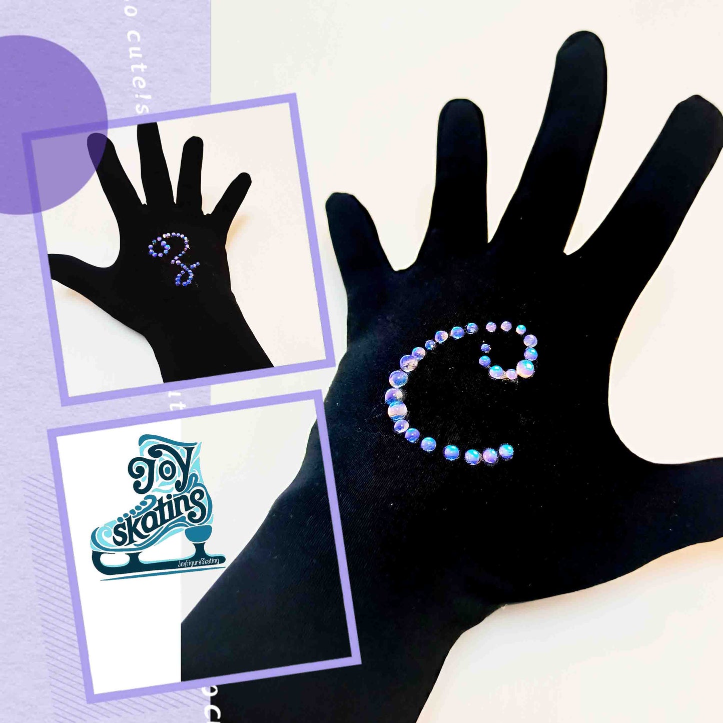 Custom Solid Color Figure Skating Gloves: Thickened Stretch Fleece without Padded Palm