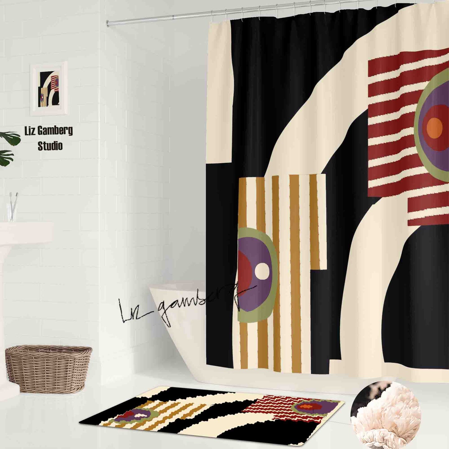 Day+11 sm Shower Curtain by Liz Gamberg Studio from US