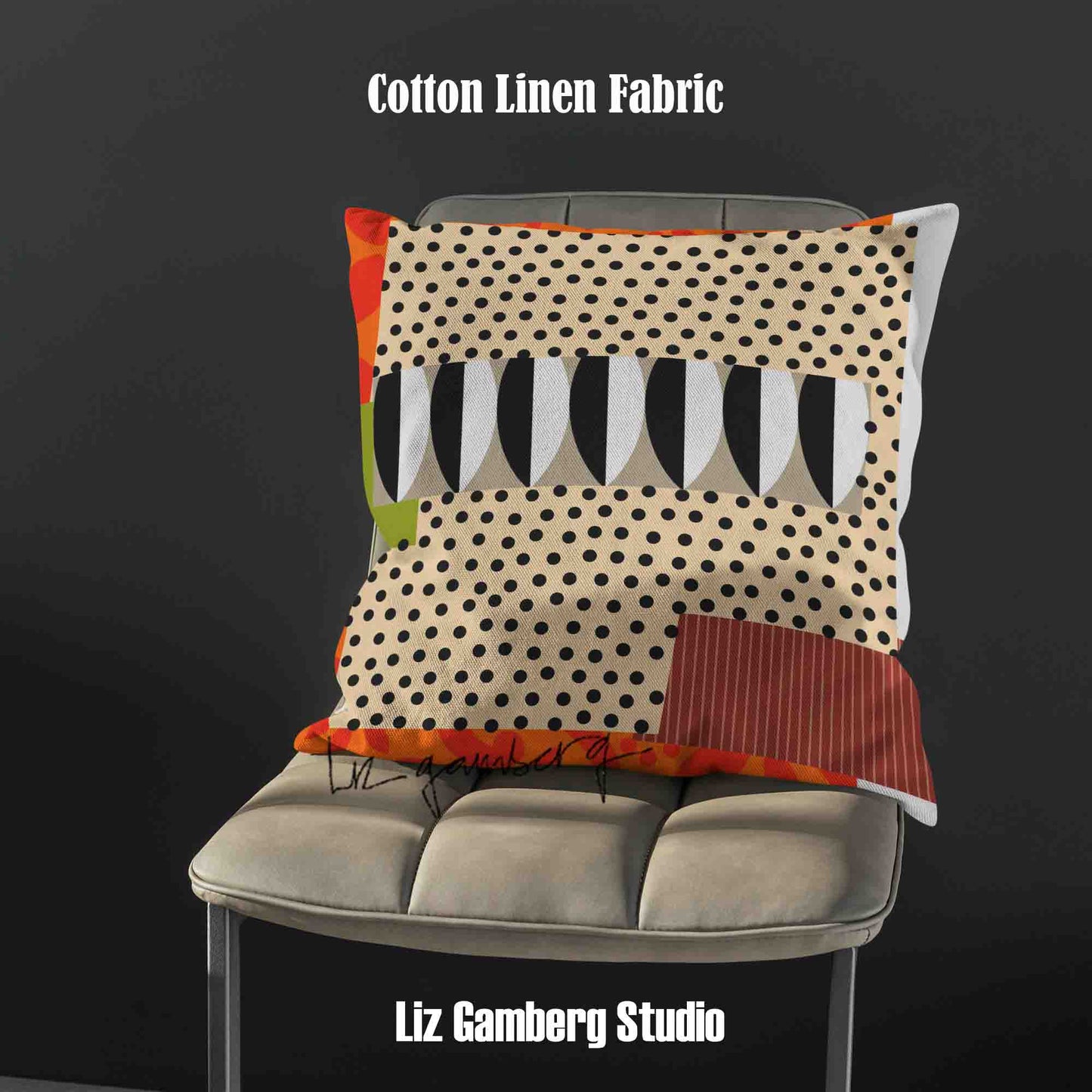 Day+18 sm Velvet | Linen Cotton | Satin Throw Pillow Covers without Inserts by Liz Gamberg Studio from US