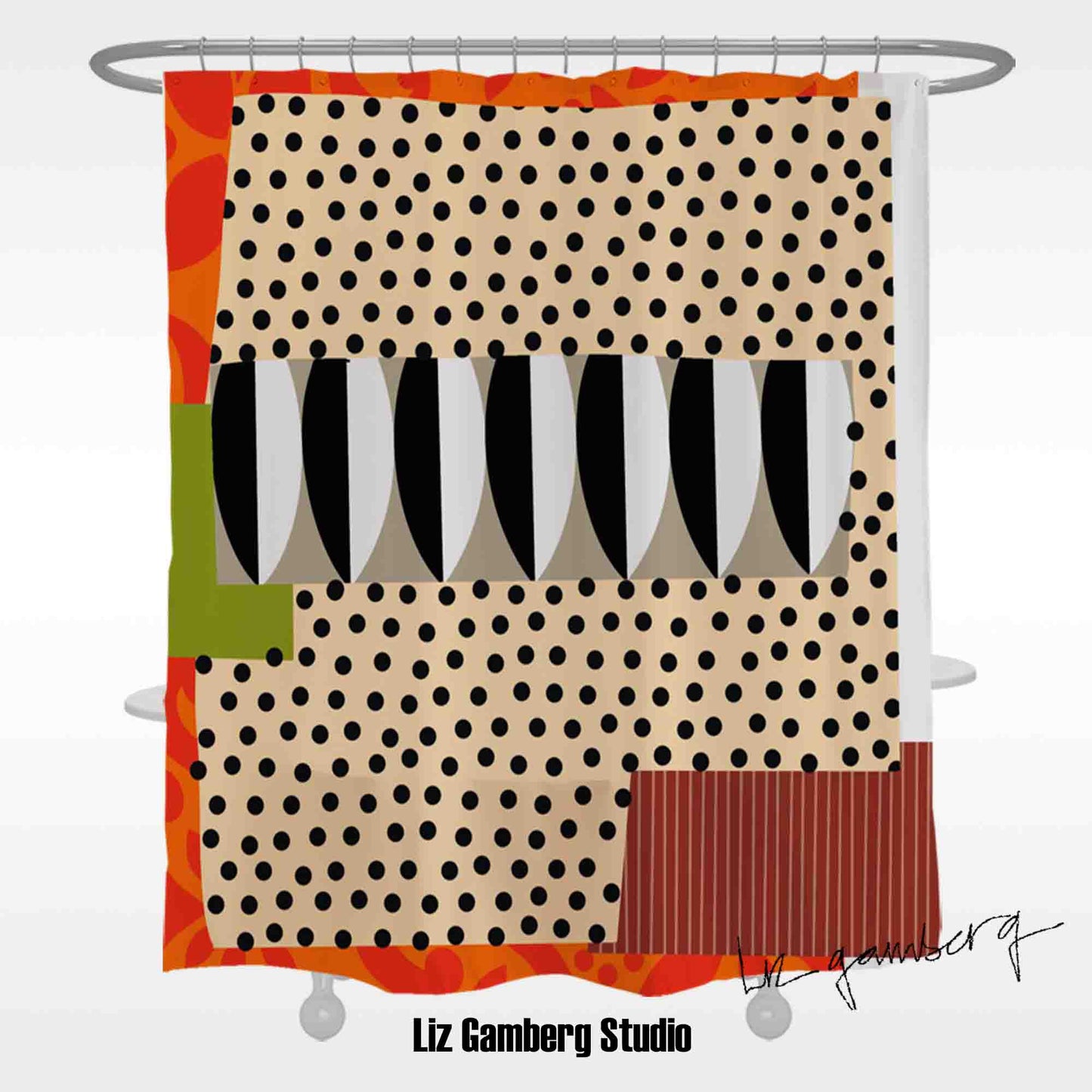 Day+18 sm Shower Curtain by Liz Gamberg Studio from US