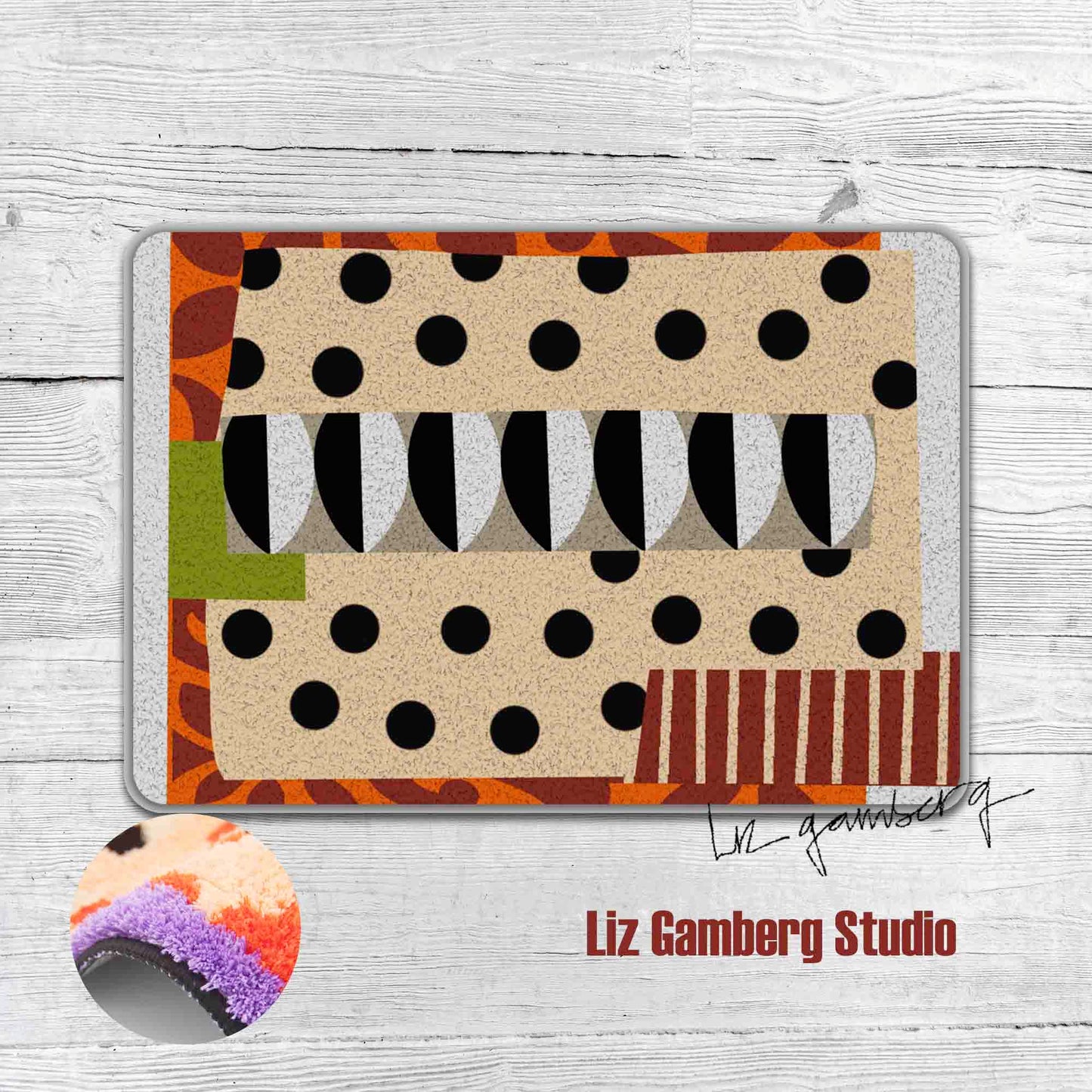 Day+18 sm Tufted Bathmat by Liz Gamberg Studio from US