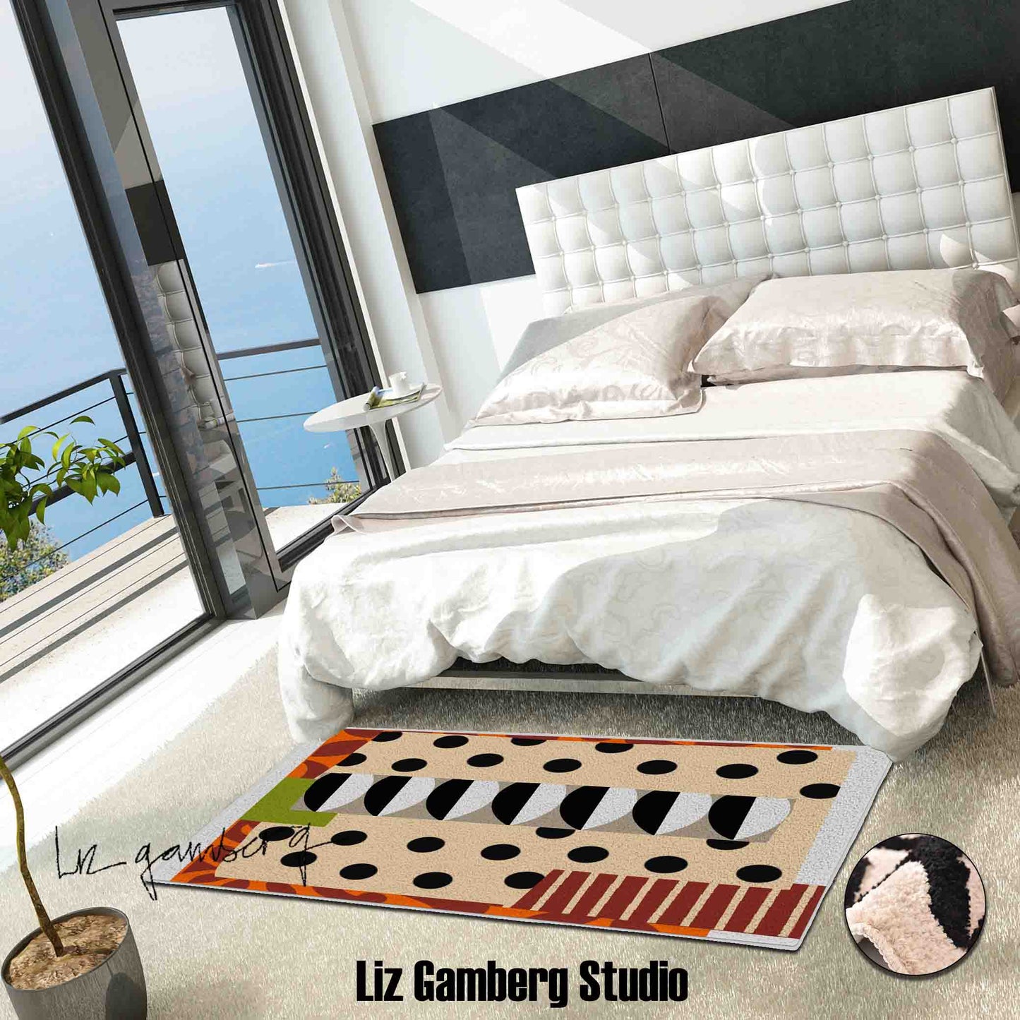 Day+18 sm Tufted Bathmat by Liz Gamberg Studio from US