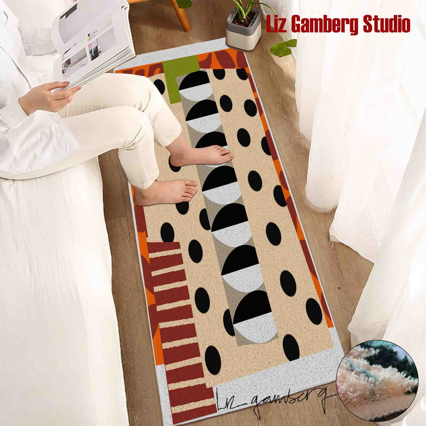 Day+18 sm Tufted Bathmat by Liz Gamberg Studio from US