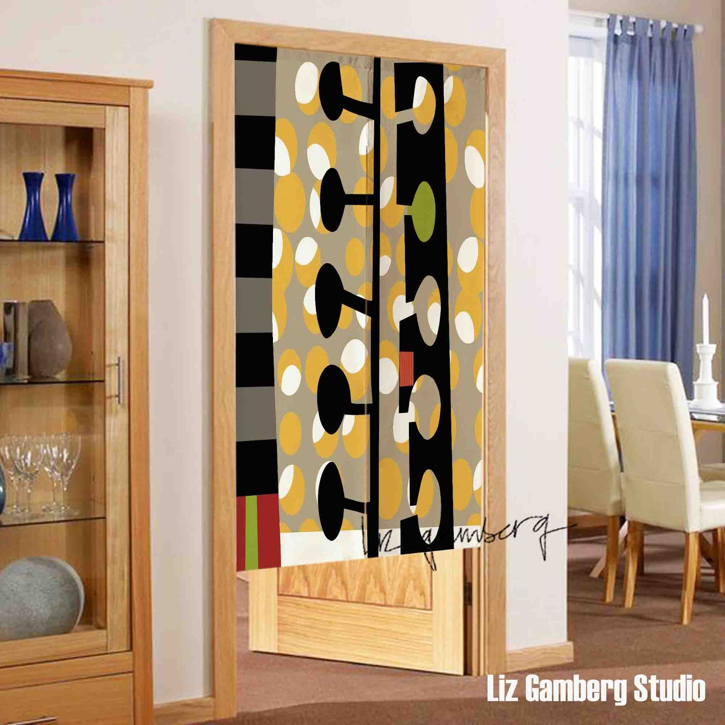 Day+19 sm Doorway Curtain by Liz Gamberg Studio from US