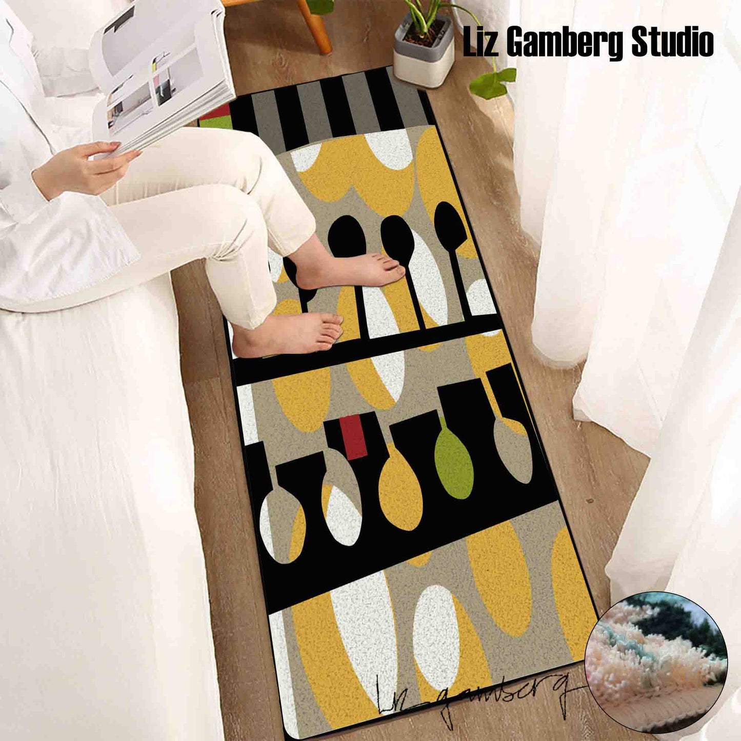 Day+19 sm Tufted Bathmat by Liz Gamberg Studio from US