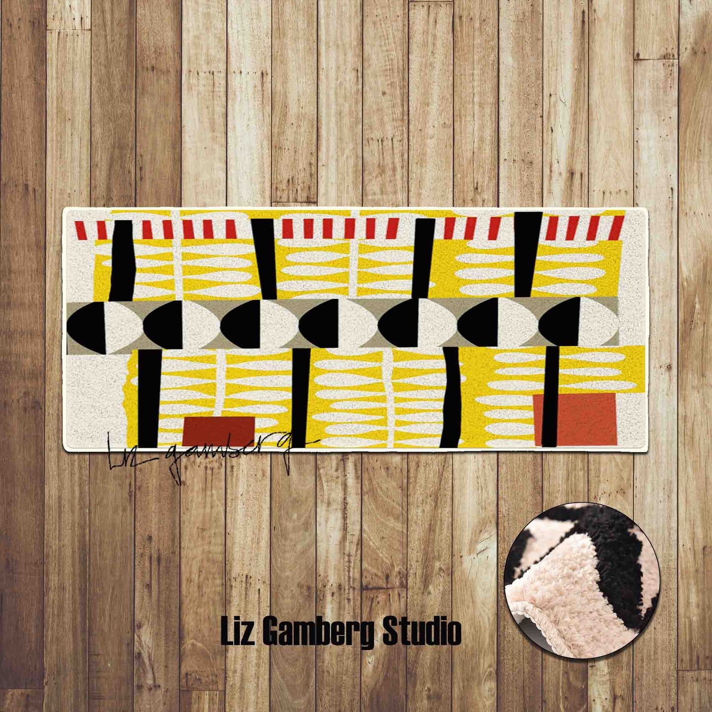 Day+7 sm Tufted Bathmat by Liz Gamberg Studio from US