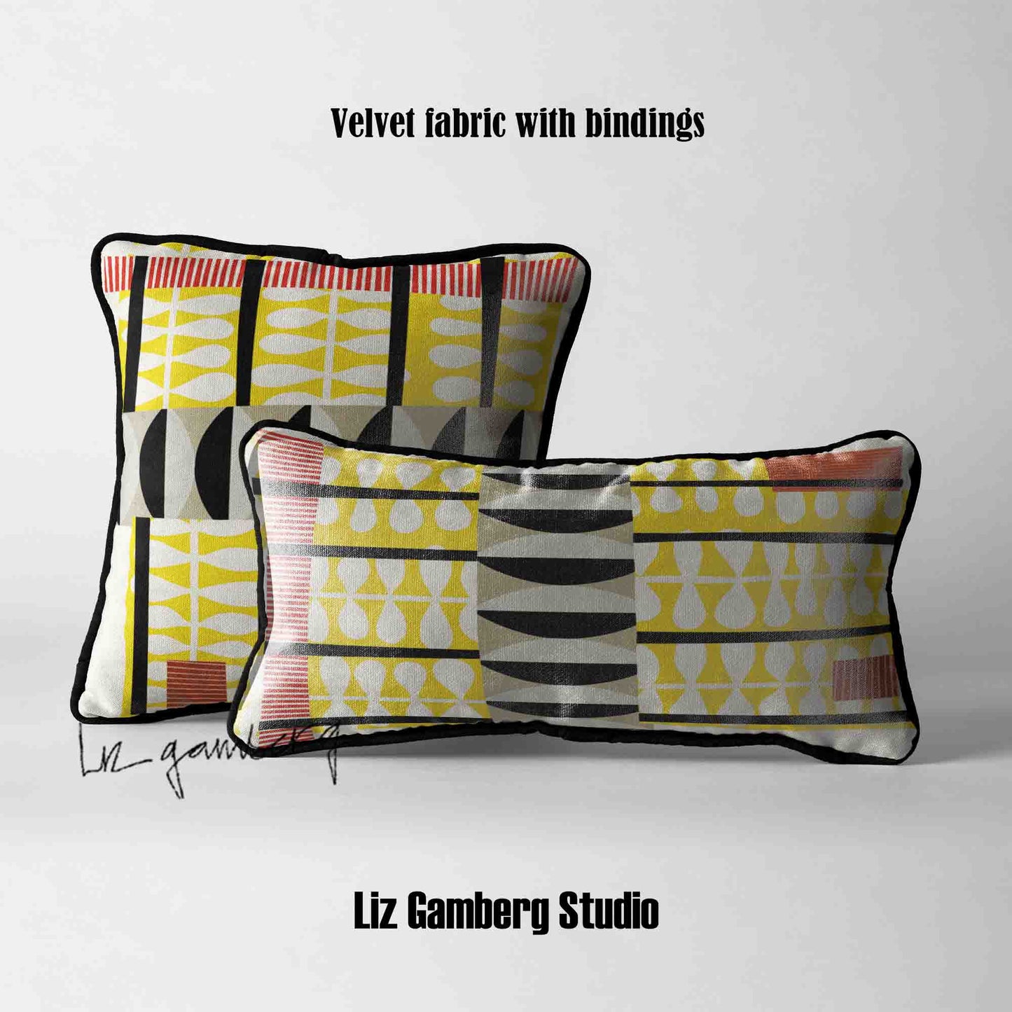 Day+7 sm Velvet | Linen Cotton | Satin Throw Pillow Covers without Inserts by Liz Gamberg Studio from US