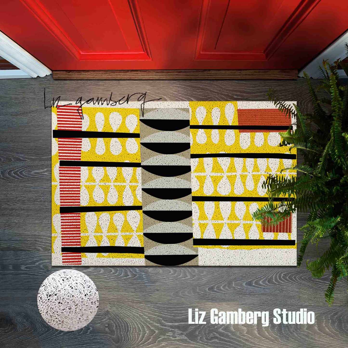 Day+7 sm PVC Coil Door Mat by Liz Gamberg Studio from US