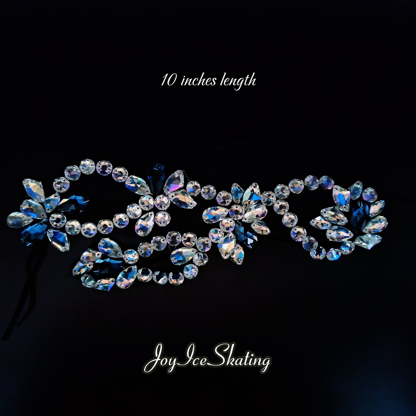 Figure Skating Hairpiece, Handmade Crystal Headpiece, Ballroom Hair Accessory, Crystal Glass Wedding Headdress, Unique Premium Hair Ornament