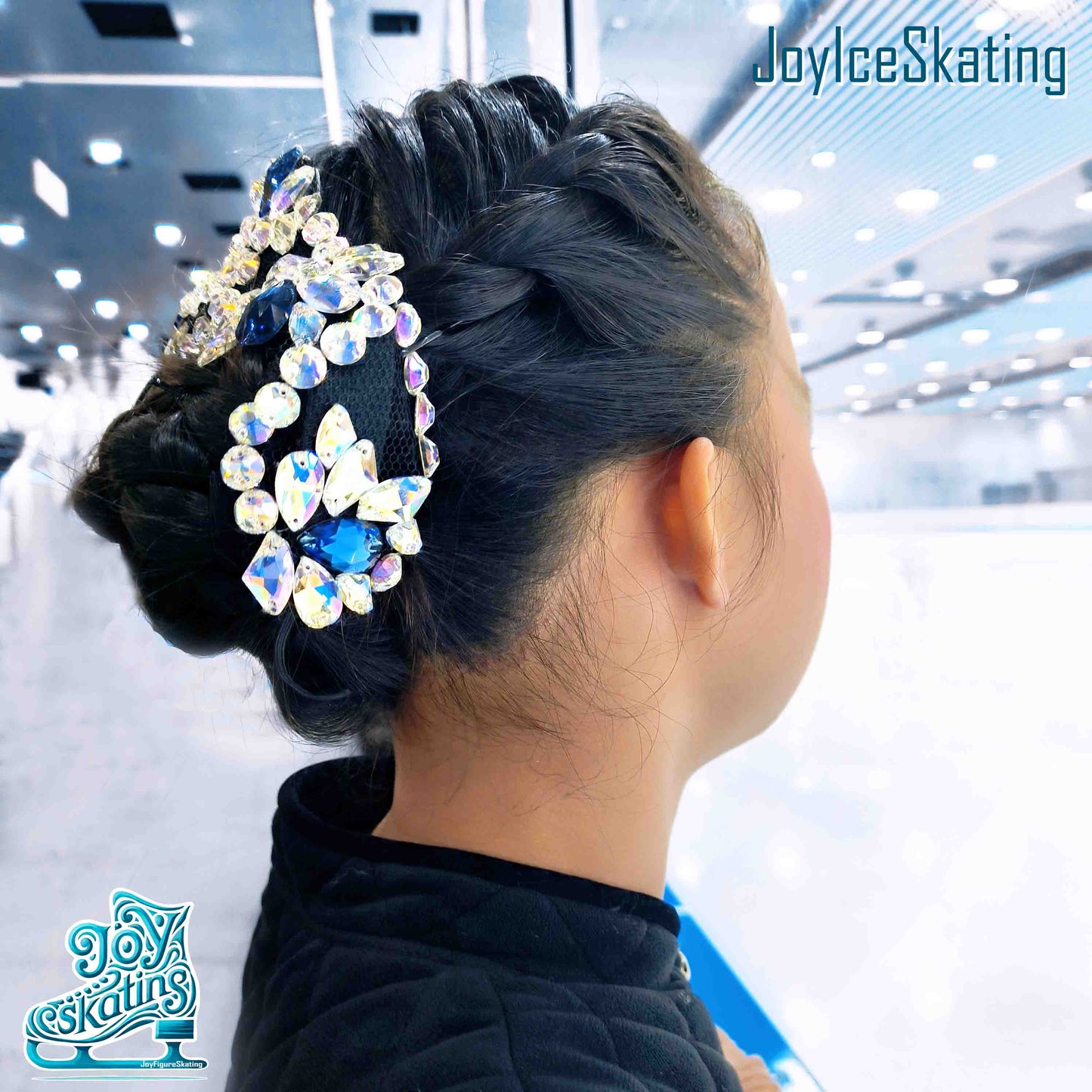 Figure Skating Hairpiece, Handmade Crystal Headpiece, Ballroom Hair Accessory, Crystal Glass Wedding Headdress, Unique Premium Hair Ornament