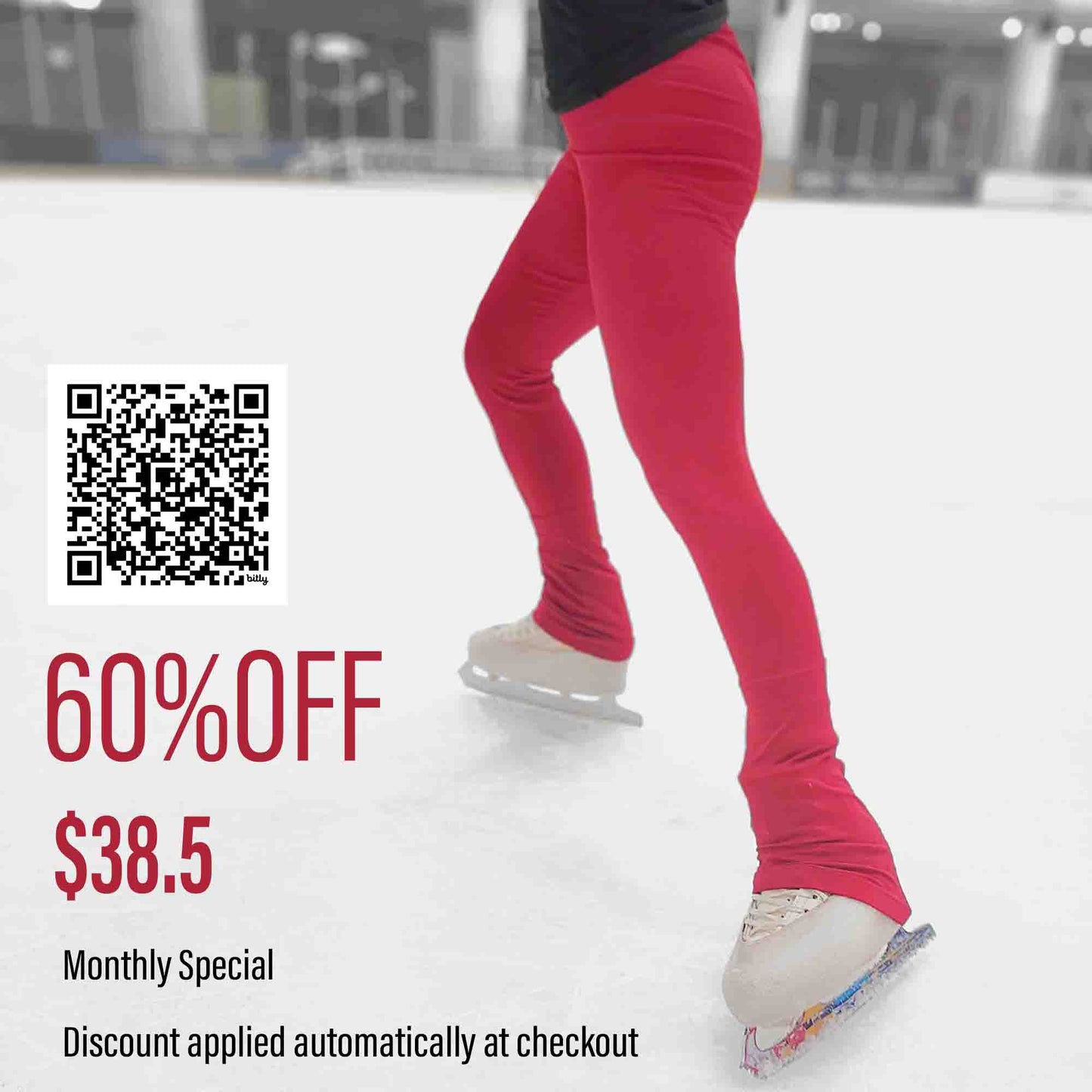 Leggings/pantalones de patinaje artístico personalizados de color liso (bolsillos para almohadillas de cadera opcionales)