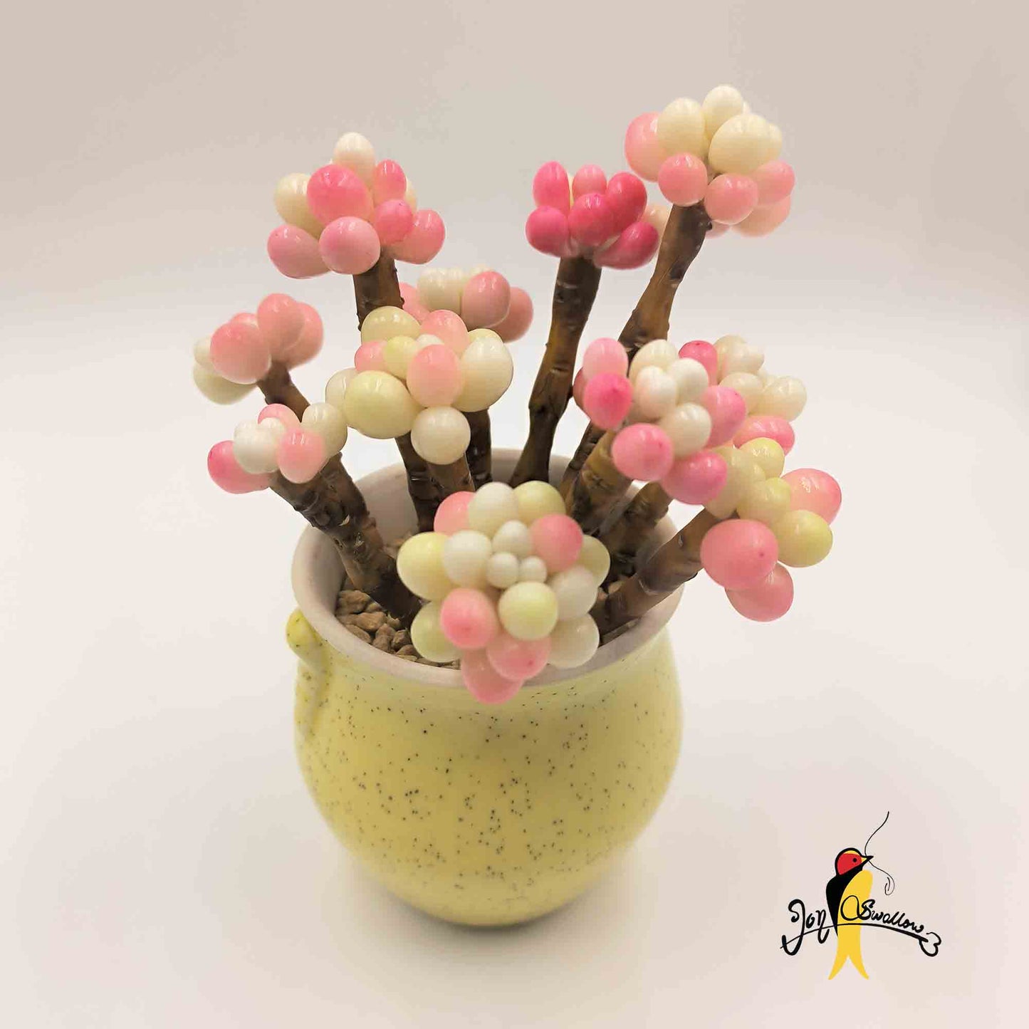 JoySwallow Handmade Clay Caviar Succulent Planter, Artisan Clay Succulent Planters, Handcrafted Delights for Home Decor, Unique Home Decor Accents