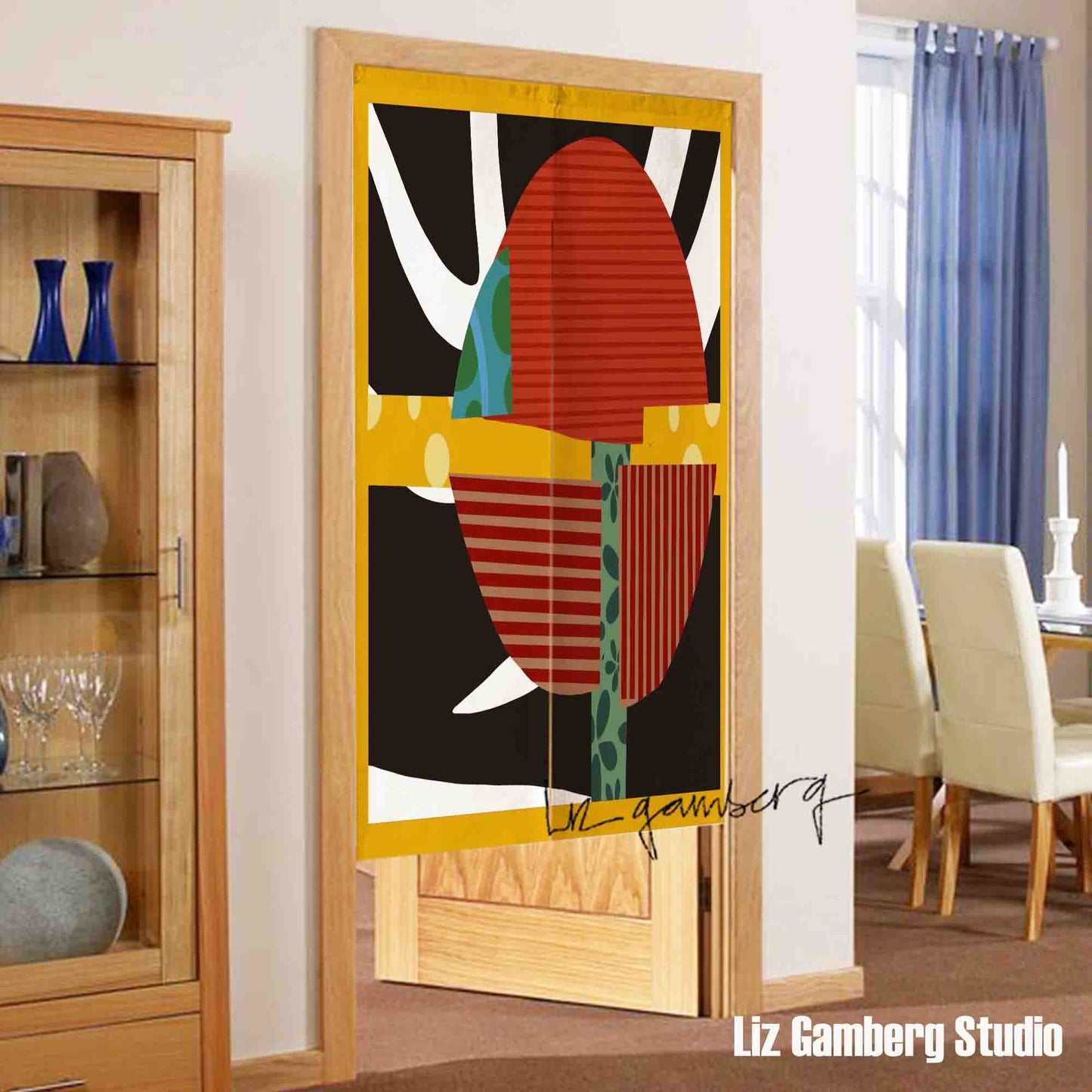 Intersection Doorway Curtain by Liz Gamberg Studio from US