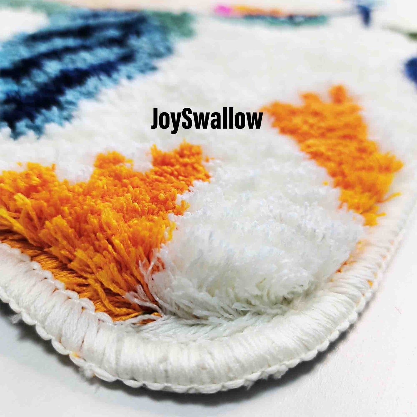 JoySwallow Hummingbird Tufted Bathmat, Floral Rug, Area Rug, Bedroom Rugs