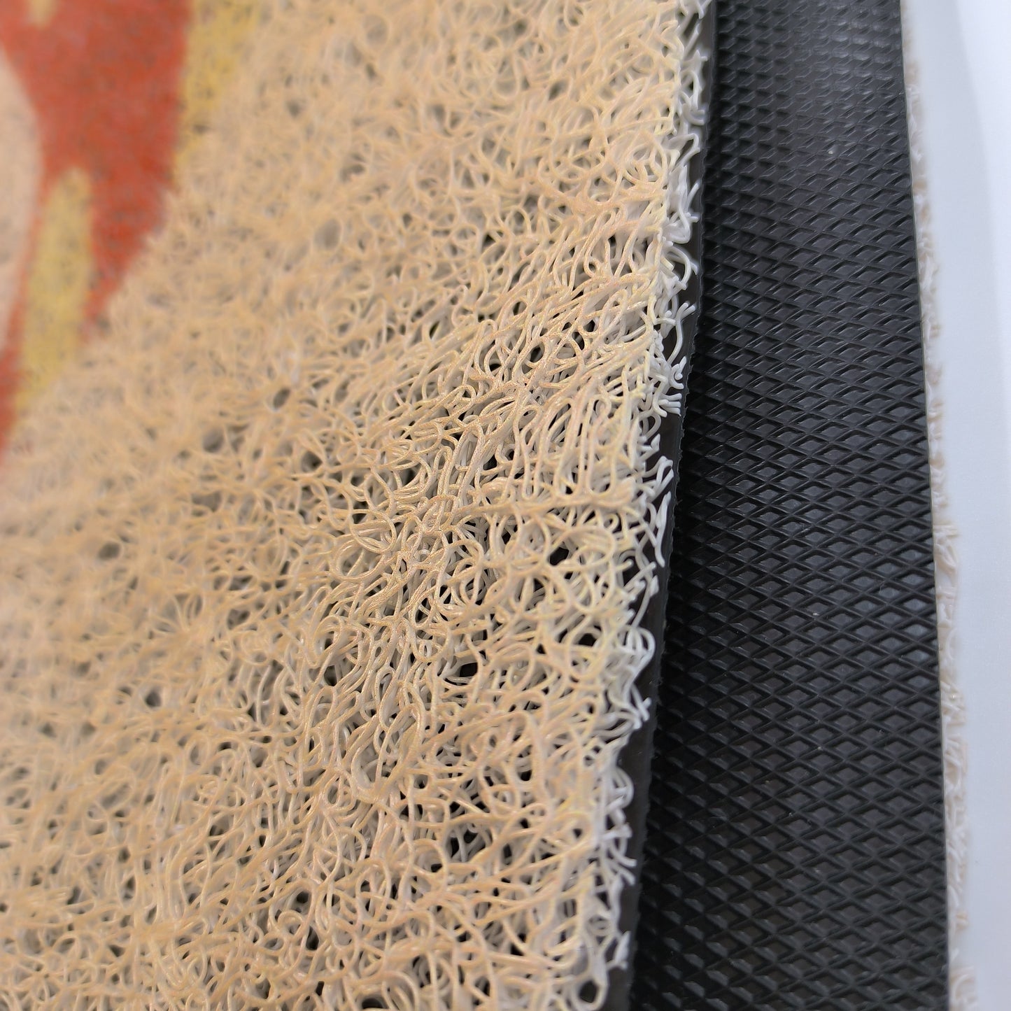 JoySwallow Personalized Door Mat, Cat Waiting at Door Waiting PVC Coil Entrance Door Mat, Cute Animal Anti-Skid Outdoor Mat, Cat Entryway Rug for Porch Courtyard