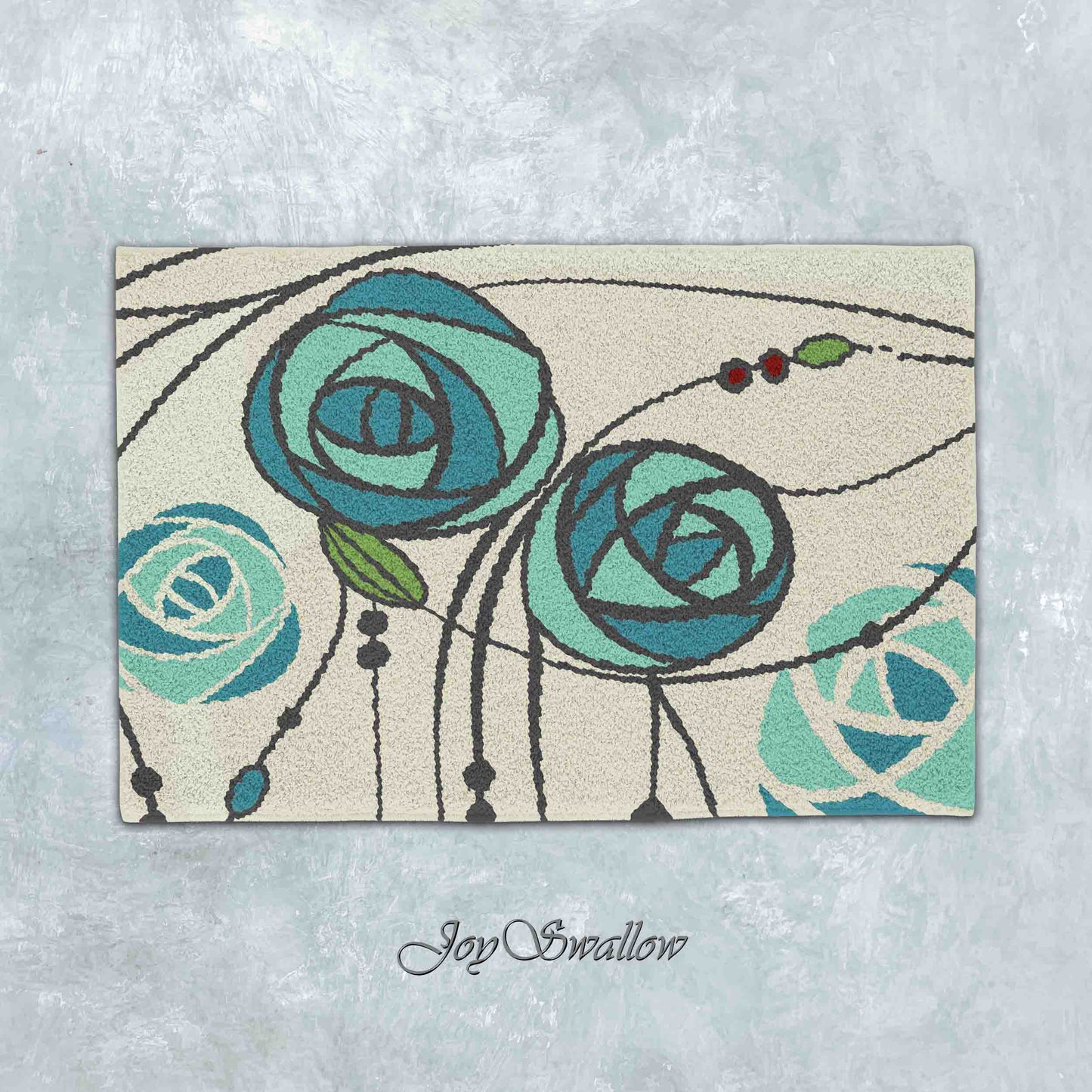 JoySwallow Personalized Shower Curtain, Romantic Blue Rose Shower Curtain, Waterproof Curtains, Machine Washable Shower Curtains, Flower Curtain, Floral Heavy Weighted Bath Curtains with hooks