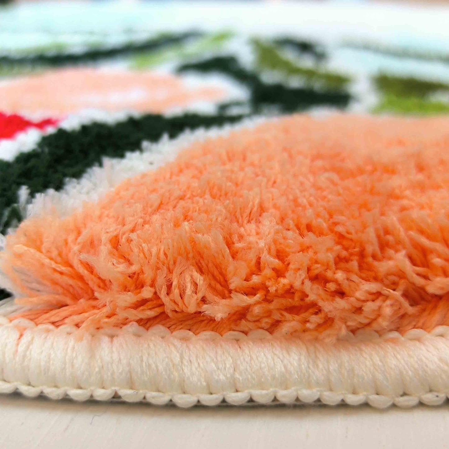 JoySwallow Rose and Vase Round Tufted Bathmat, Lovely Floral Bathroom Rug, Area Rug, Bedroom Rugs, Rug Gift
