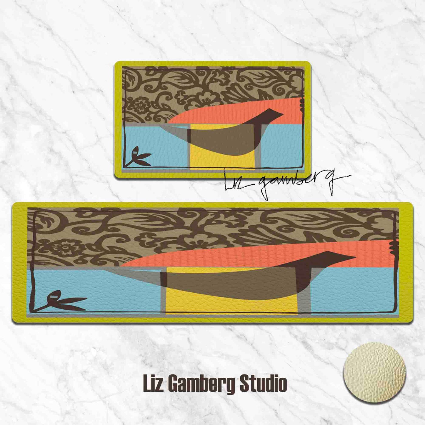 Solo Bird Kitchen Mat by Liz Gamberg Studio from US