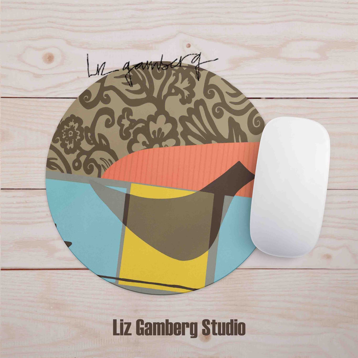 Solo Bird Mouse Pad by Liz Gamberg Studio from US