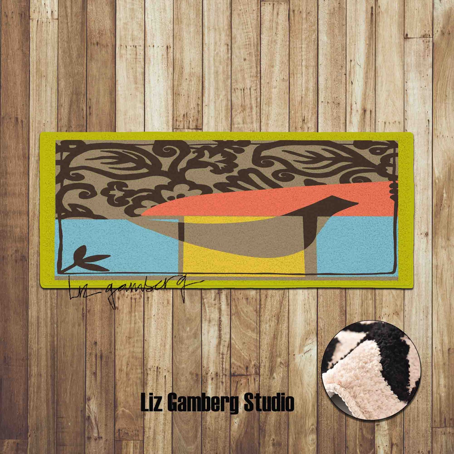 Solo Bird Tufted Bathmat by Liz Gamberg Studio from US