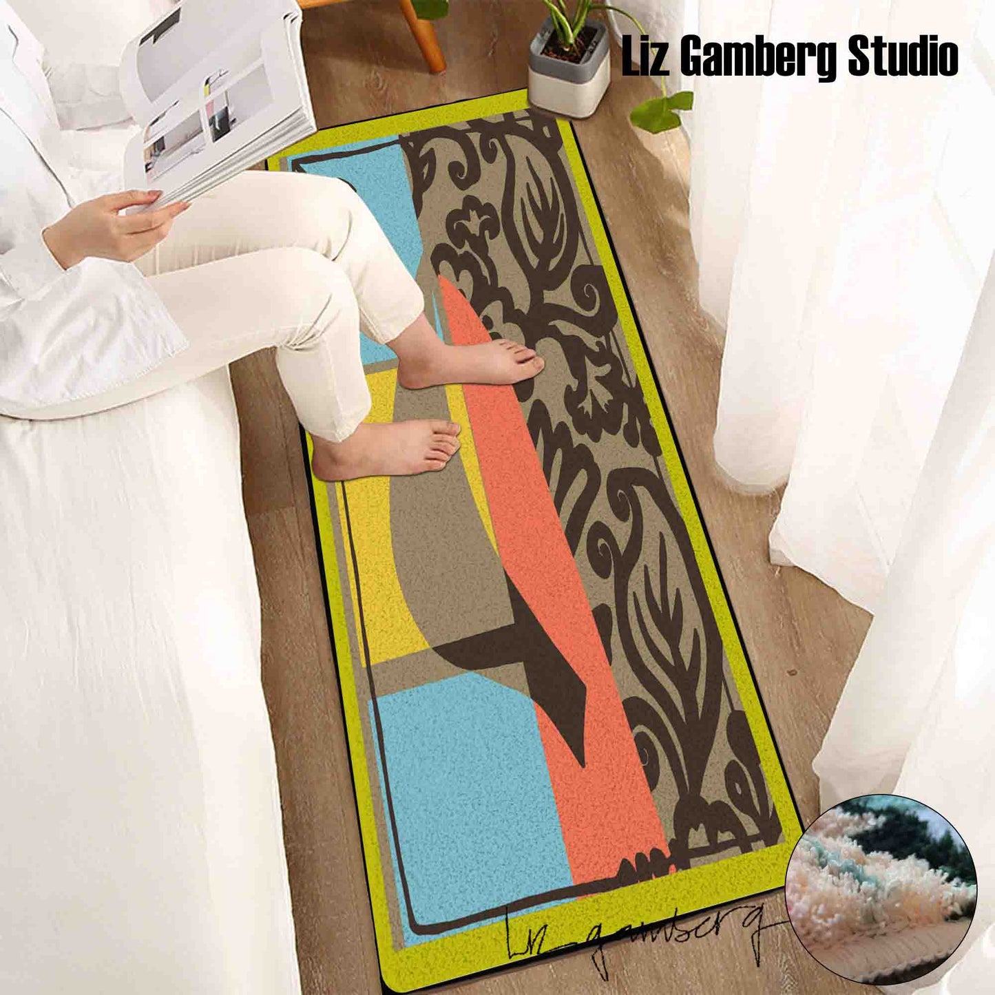 Solo Bird Tufted Bathmat by Liz Gamberg Studio from US