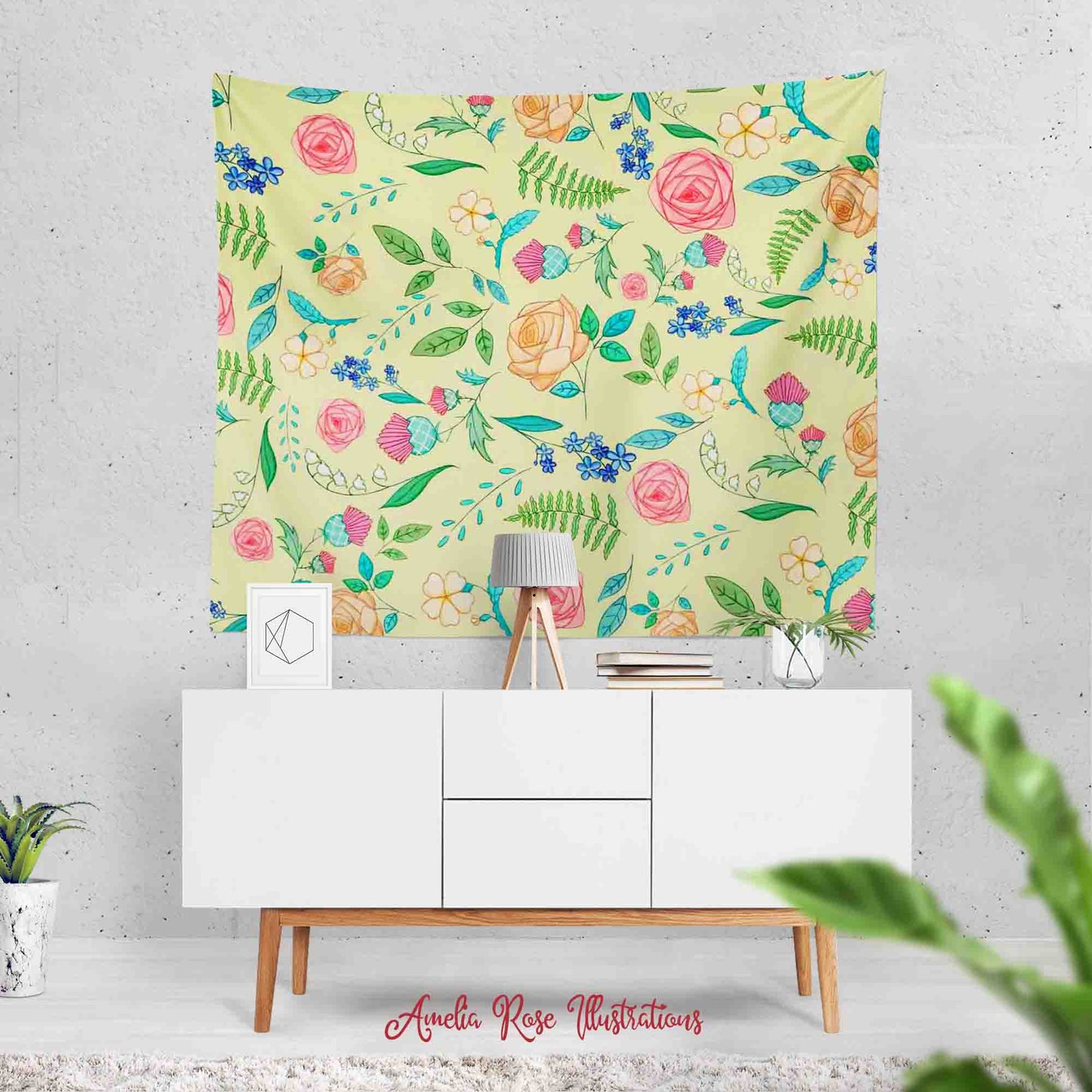 The English Garden Tapestry by AmeliaRose Illustrations from UK