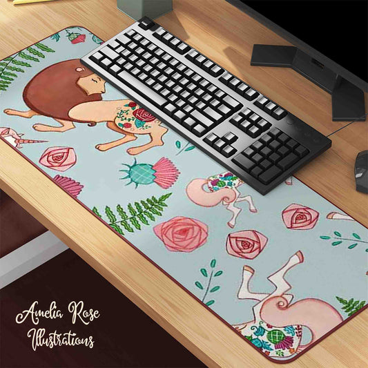 The Lion and the Unicorn Mousepad by AmeliaRose Illustrations from UK