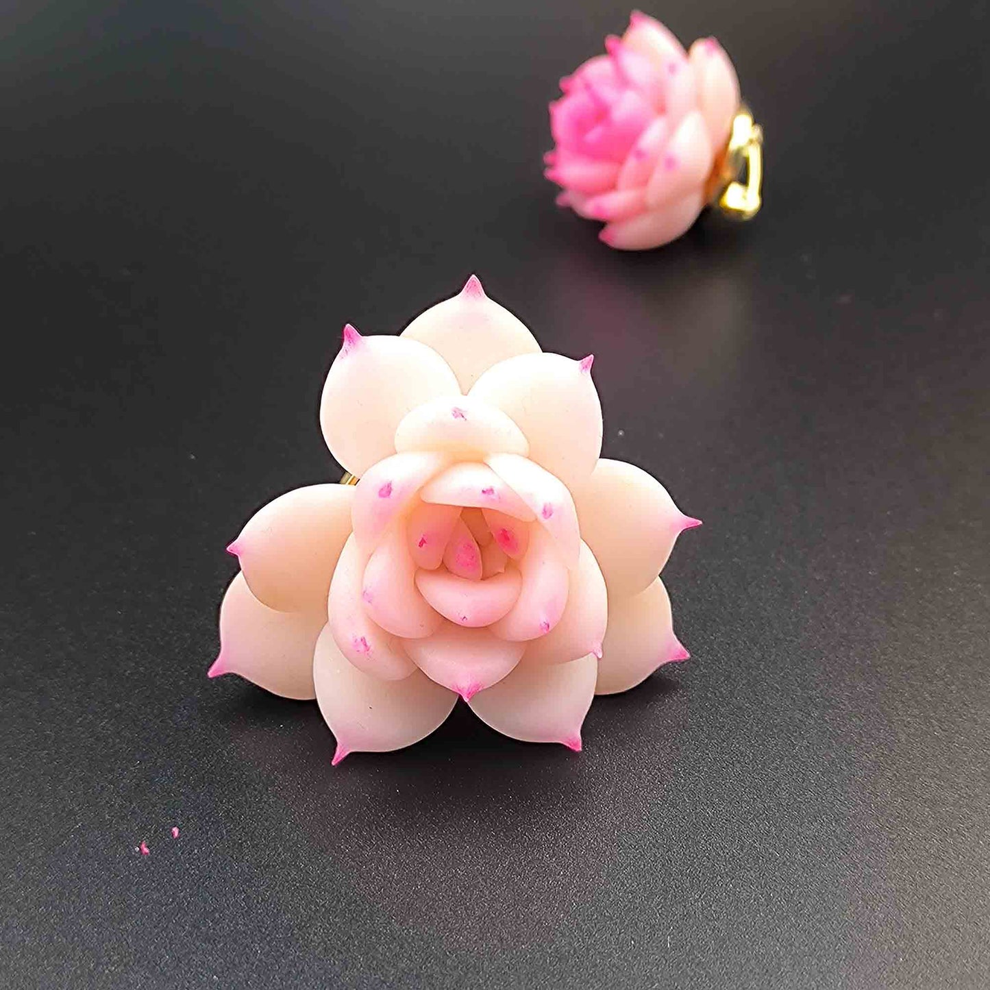 JoySwallow White Tea Succulent Brooch Clay Starter Kit, Polymer Crystal Resin Clay Kit, Clay Flower Accessories Tools