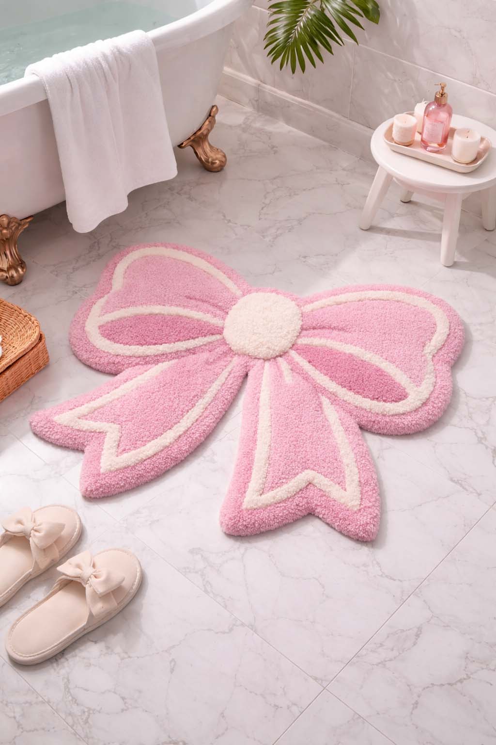 Alfombra de baño con mechones irregulares de rosas JoySwallow, alfombra de baño con rosas, alfombra con flores, alfombras de dormitorio con rosas