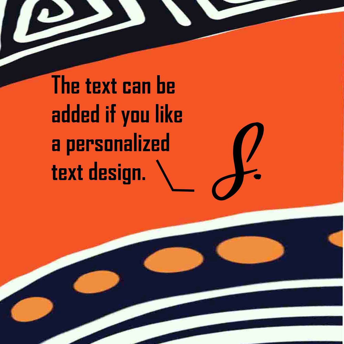 JoySwallow Personalized Bathtub Mat, Abstract Geometrical Line Art Bathtub Mat, Orange Black Blocks PVC Coil Shower Mat, Anti Skid PVC Coil Bathmat, Geometric Permeable Bathmat, Drainable Rug