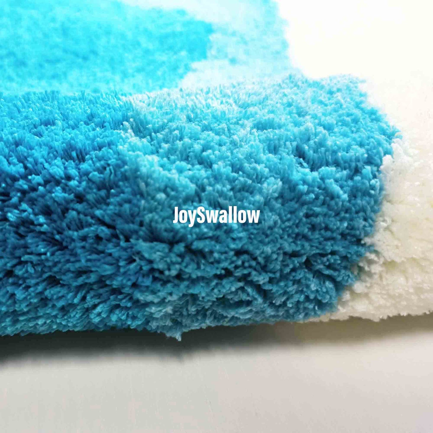 JoySwallow Blue Mountain and Sun Tufted Bathmat, Scenery Bathroom Rug, Landscape Area Rug, Nature Bedroom Rugs