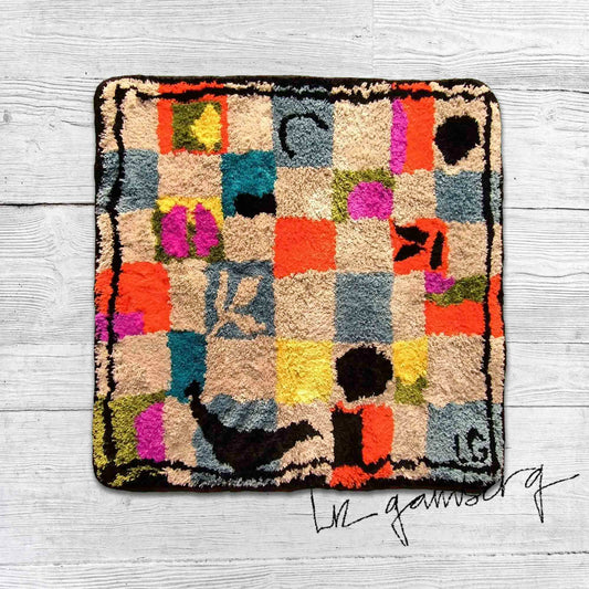 Square Collage Tufted Bathmat by Liz Gamberg Studio from US