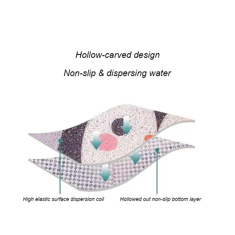 JoySwallow Personalized Bathtub Mat, Orange Red Rose Tub Mat, PVC Coil Permeable Bath Mat, Floral Drainable Bath Rug, Anti Skid Bathmat