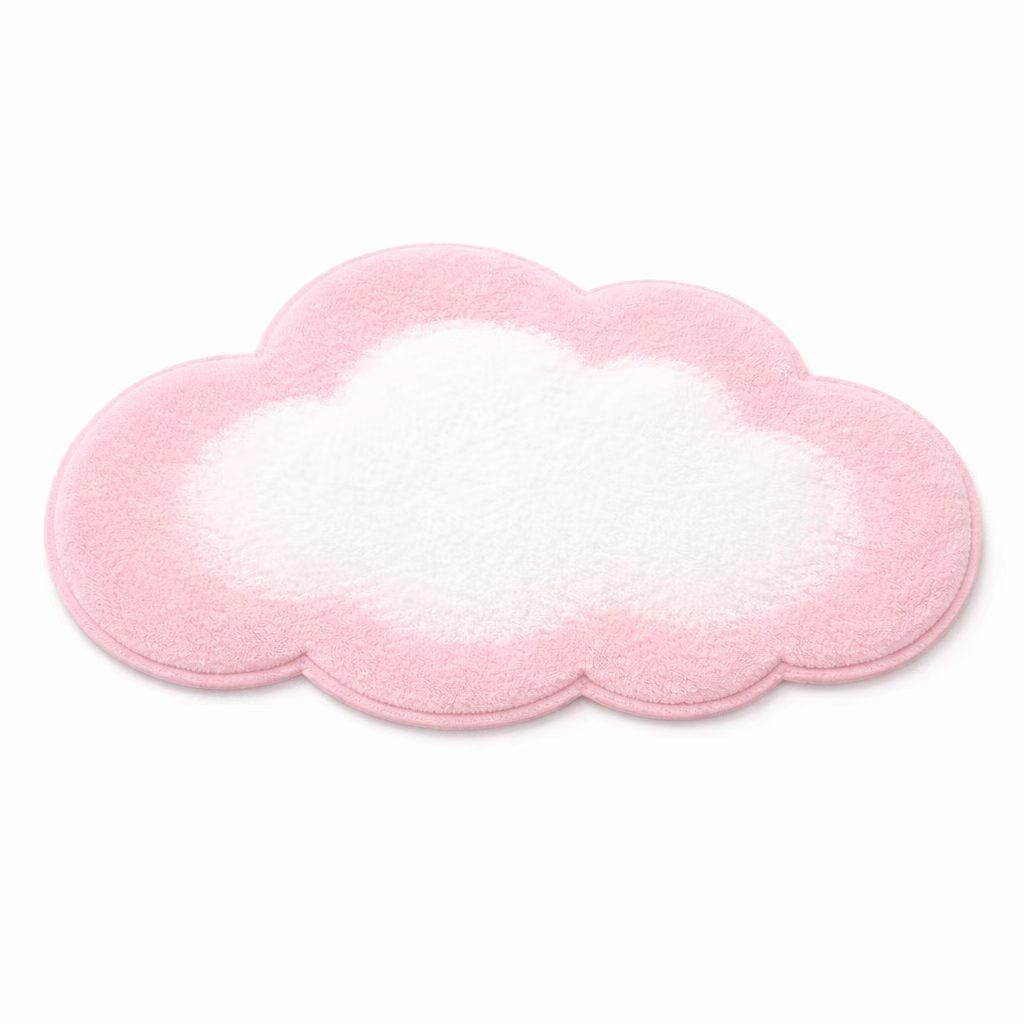 Joyswallow Soft Cloud-Shaped Plush Bath Mat – Cozy & Cute Bathroom Decor