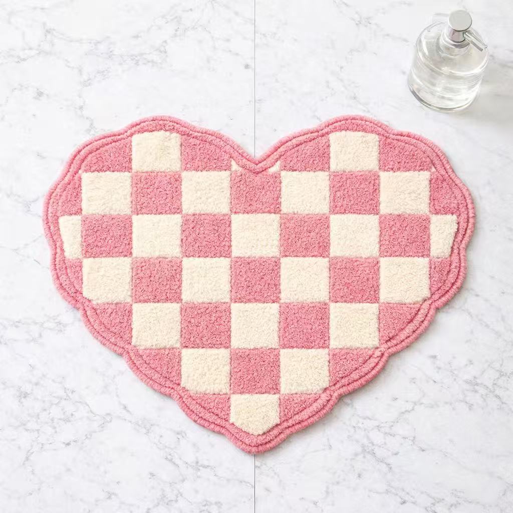 JoySwallow Badematte mit unregelmäßigem Eislauf-Motiv, Eislauf-Badezimmerteppich, Eislauf-Teppich, Eislauf-Schlafzimmerteppich