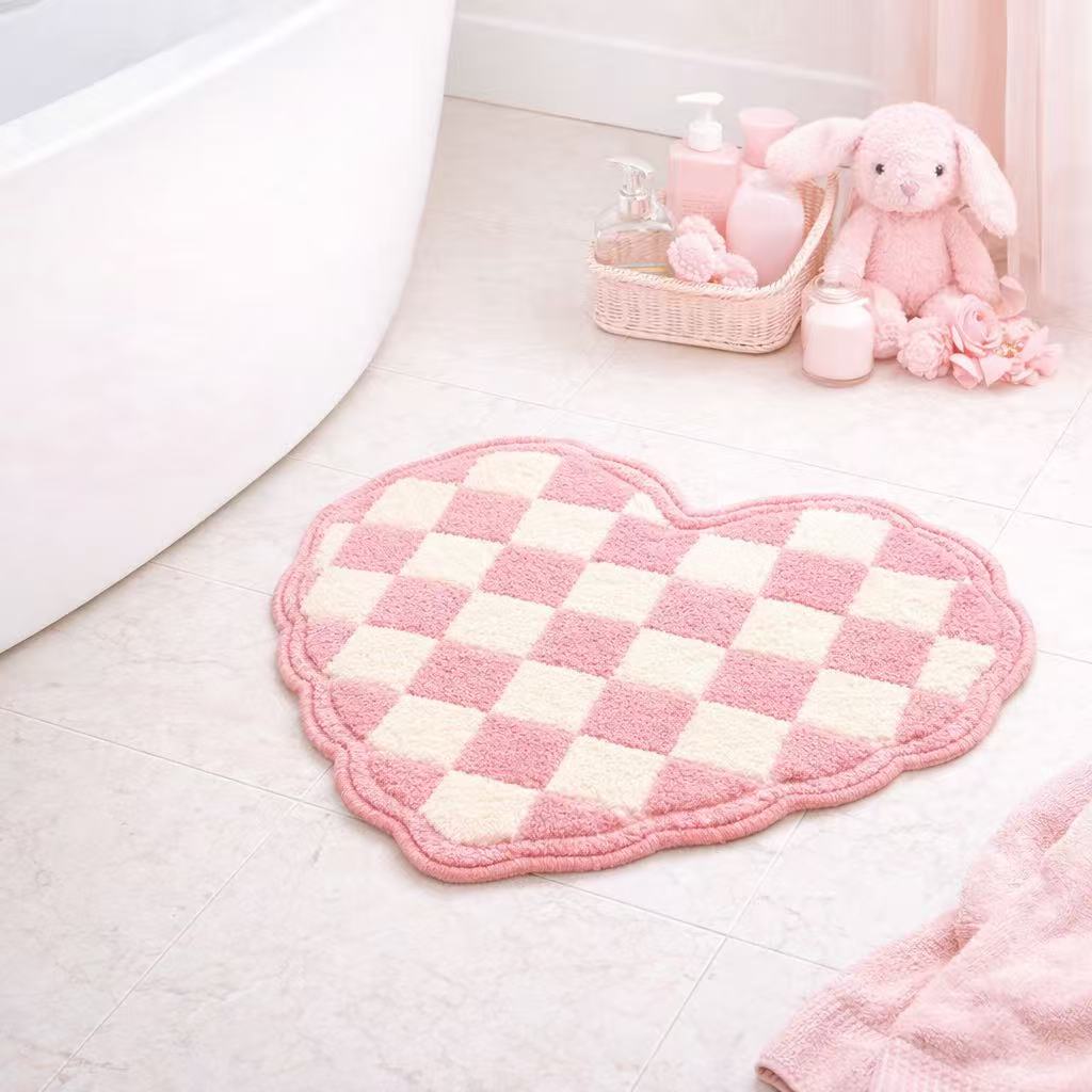 JoySwallow Badematte mit unregelmäßigem Eislauf-Motiv, Eislauf-Badezimmerteppich, Eislauf-Teppich, Eislauf-Schlafzimmerteppich