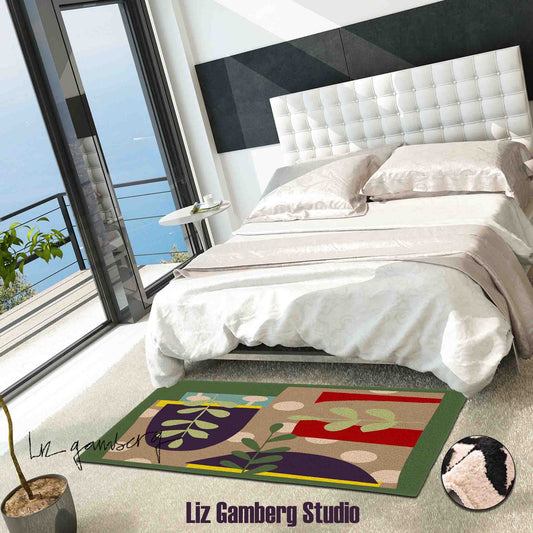 Arches Vines Tufted Bedroom Runner by Liz Gamberg Studio from US