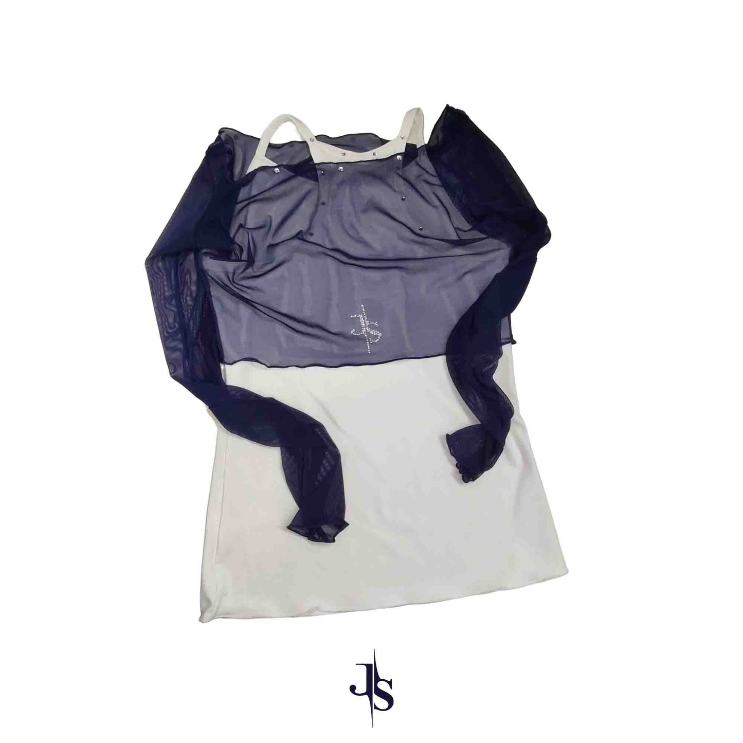 Figure Skating Layered Training Set – Camisole Tank & Mesh Crop Tops