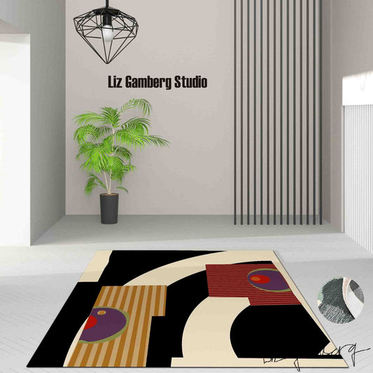 Day+11 sm Handmade Yarn Dye Living Room Rug by Liz Gamberg Studio from US