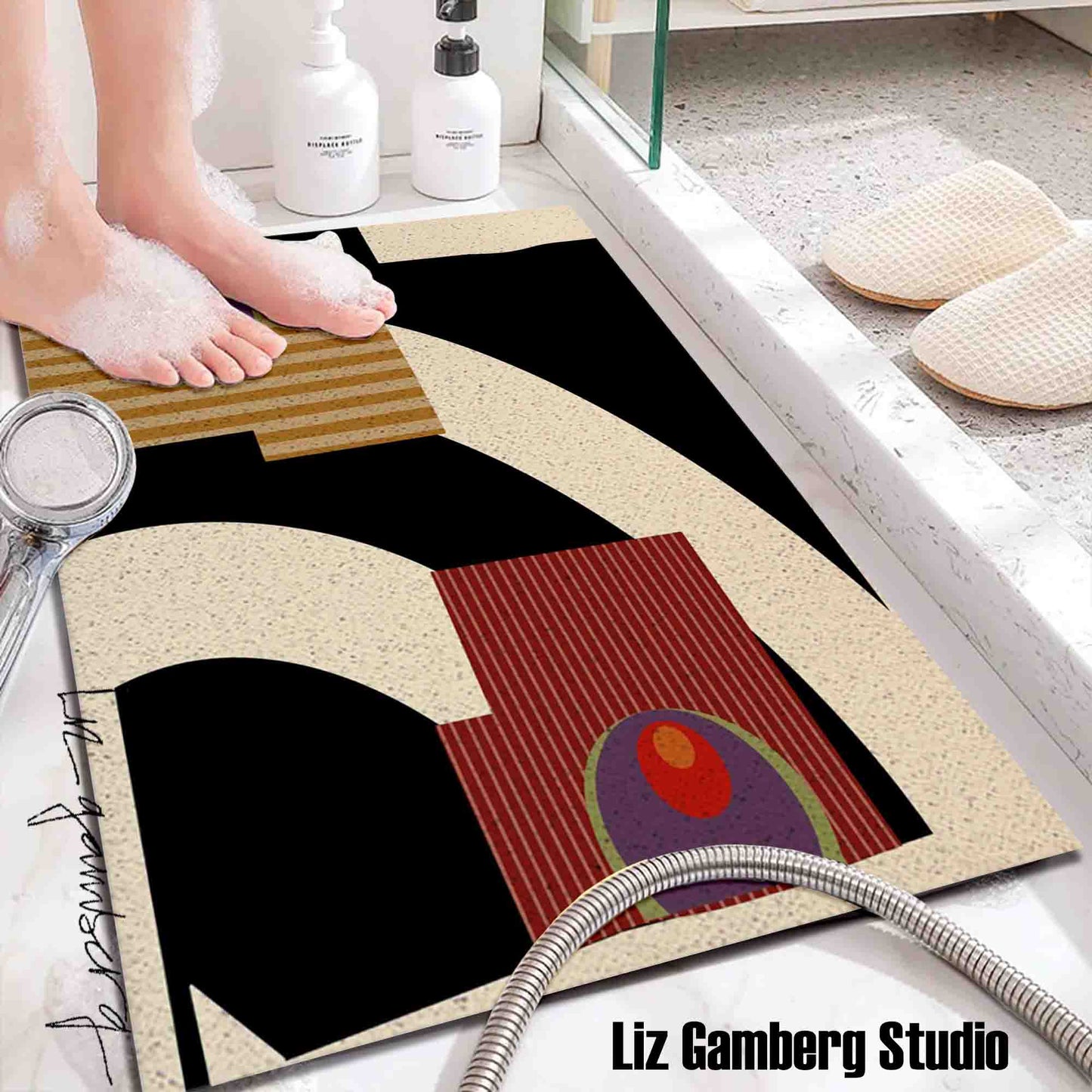 Day+11 sm PVC Coil Bath Tub Mat by Liz Gamberg Studio from US